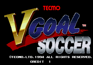 V Goal Soccer (set 1) Title Screen